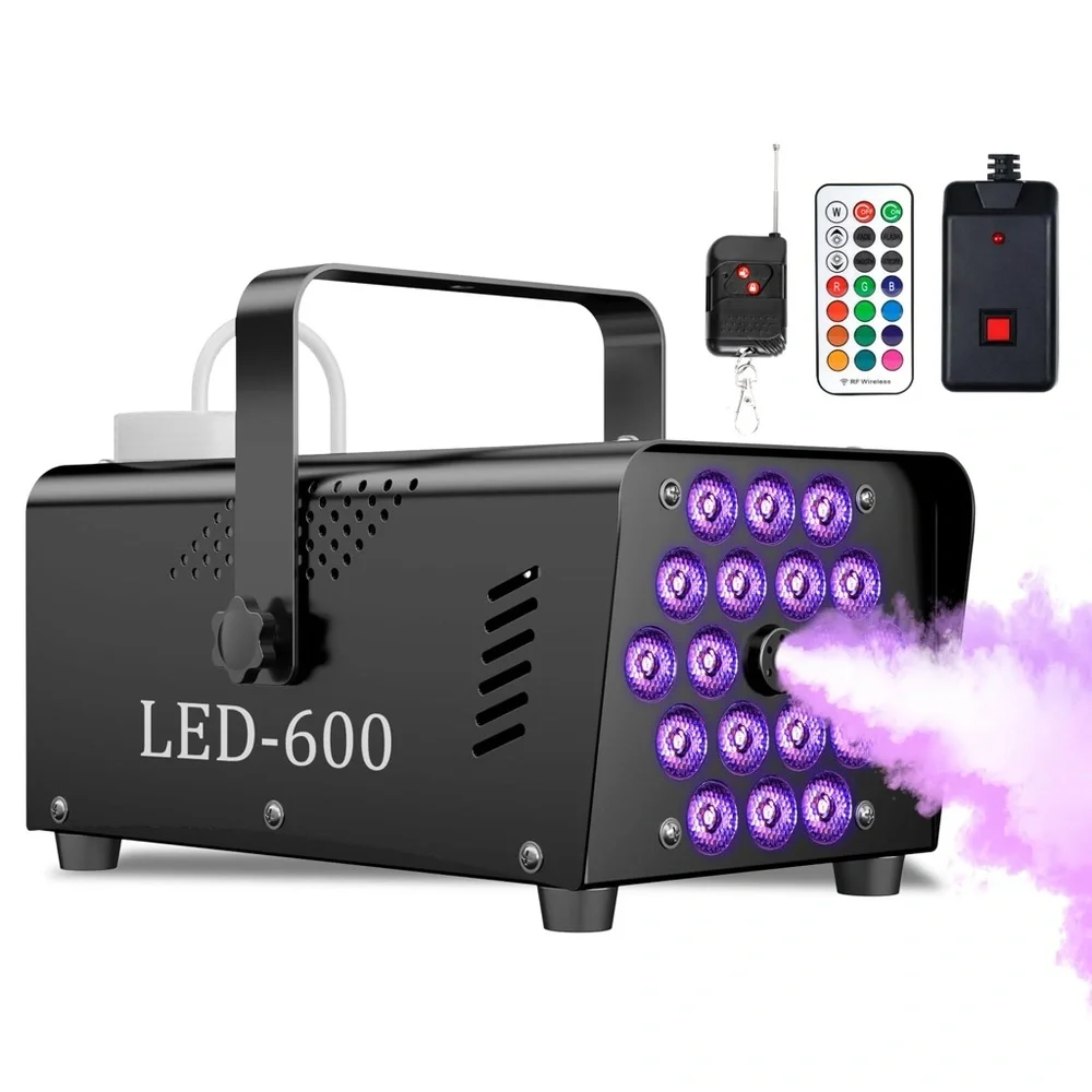LED-600 Purple LED Fog Machine with Remote with 1 gallon fog juice